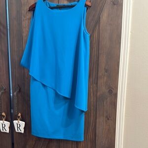 Elegant Blue Sleeveless Dress